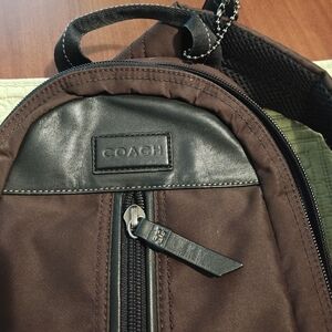 Coach Men’s Brown and Black Backpack Sling